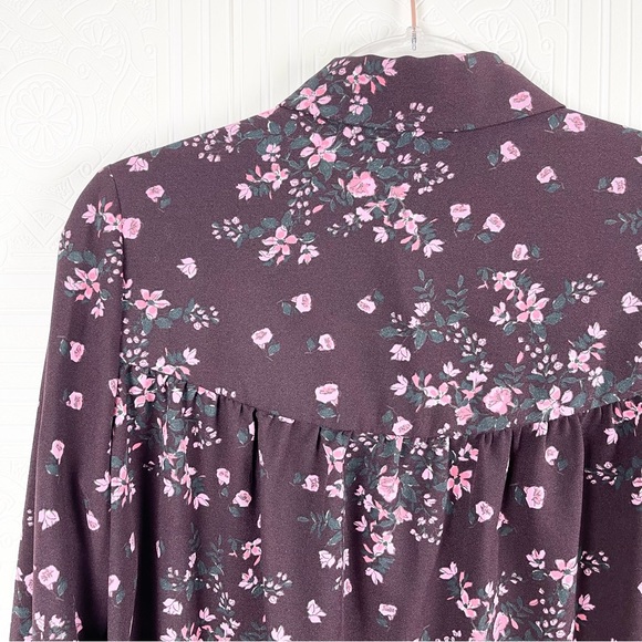 PEARL Lela Rose Floral Button Down Top Small - Picture 6 of 7